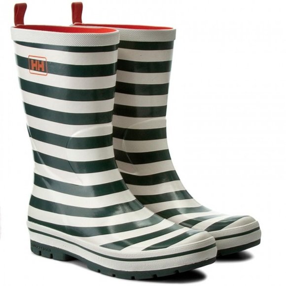 HH Helly Hansen Striped Rain Boots (Blue & White Size 6) - Picture 1 of 13